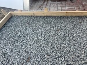 gravel base for concrete pad
